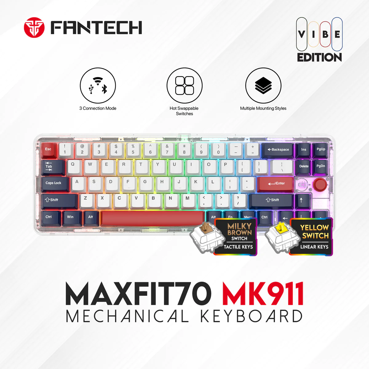 Fantech Maxfit70 LONDON TOUR Vibe Edition Mechanical Gaming Keyboard Fantech Maxfit70 LONDON TOUR Vibe Edition Mechanical Gaming Keyboard